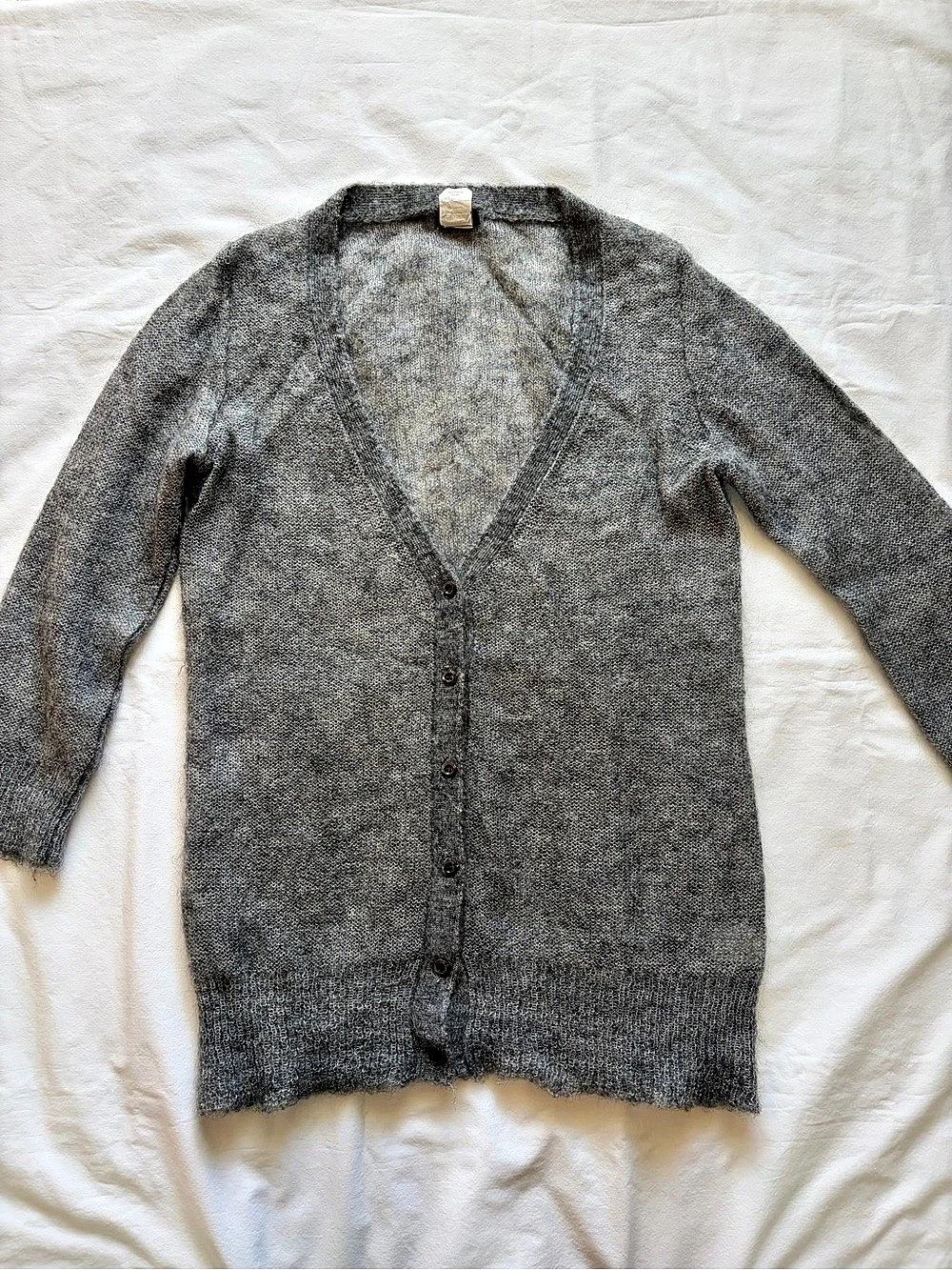 J.Crew Mohair Blend Gray Cardigan Size Medium